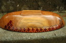 Wooden Dough Bowl Hand Primitive Hand Painted design *PRICE REDUCTION!*