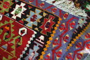 Turkish Tribal Prayer Rug Vintage Hand Knotted Wool 66