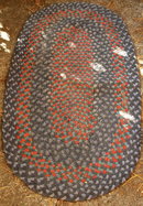 Braided Rag Rug vintage oval 56