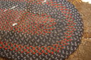 Braided Rag Rug vintage oval 56