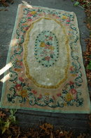 Hooked Wool Rug, vintage 35