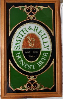 Smith & Reilly Honest Beer Bar Mirror Sign **PRICE REDUCED**!!