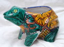 Mexican Talavera Pottery Frog Planter -LARGE