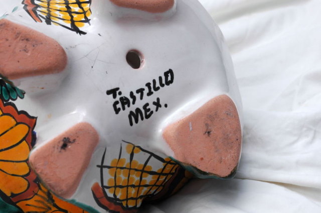 Mexican Talavera Pottery Frog Planter -LARGE