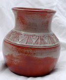 Pine Ridge Sioux Indian Pottery Olive Cottier Olla Vase, Signed