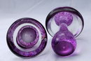 2 Purple Glass Mushrooms **PRICE REDUCTION**!!