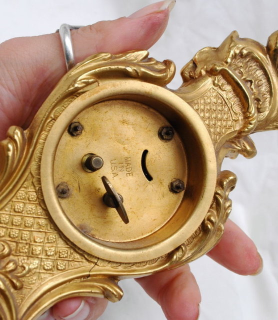 Art Nouveau Metal Boudoir Clock 1914