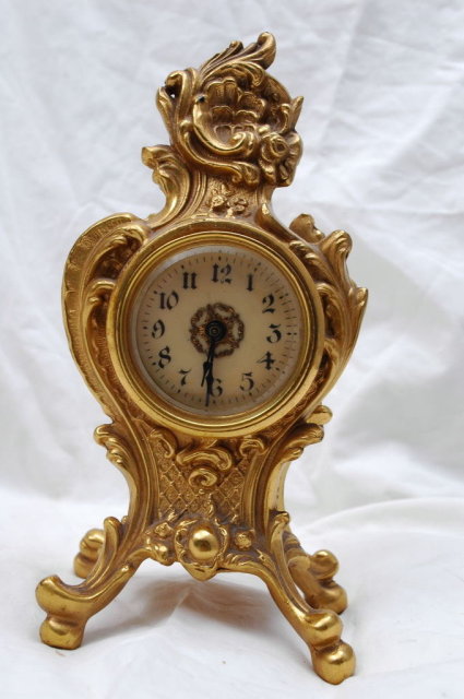 Art Nouveau Metal Boudoir Clock 1914