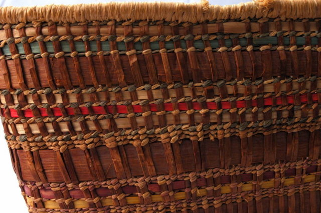 Makah Woven Cedar Basket Early 1900's Northwest Native American Tribe