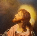 Antique Print CHRIST IN THE GETHSEMANE by Hoffman in old Pie Crust Frame *PRICED REDUCED!*