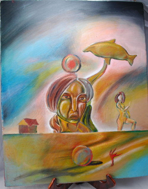 Surrealist Painting, Levi Parsley Oil on Canvas 2006 **PRICE REDUCED!**