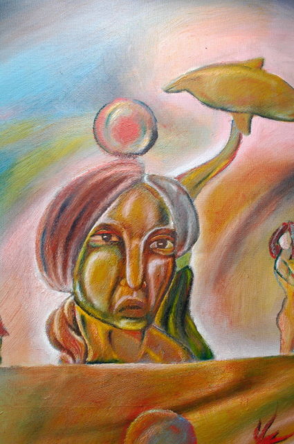 Surrealist Painting, Levi Parsley Oil on Canvas 2006 **PRICE REDUCED!**