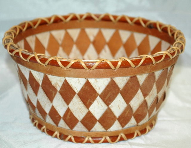 Birch Bark Basket Inupiaq Native Alaskan Large size *** PRICE REDUCED!***