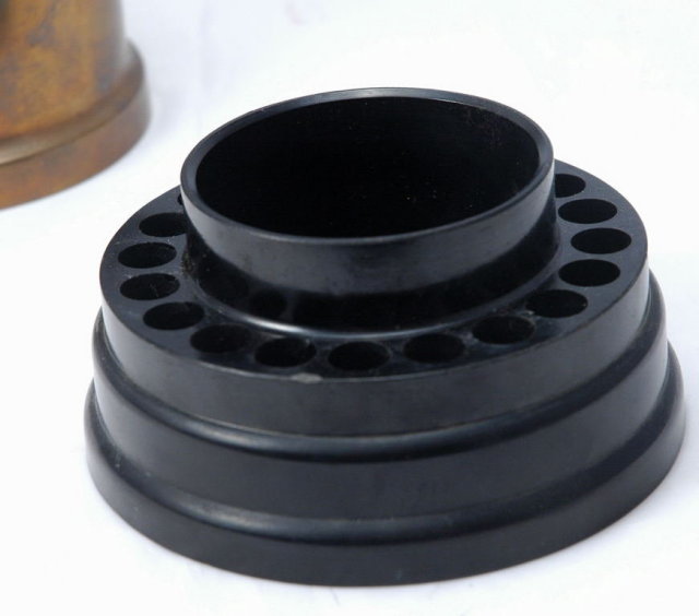 Bakelite Brass Dome Cigarette & Match Holder