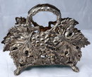 Old Godinger Silver Plated Grape Design Napkin Holder