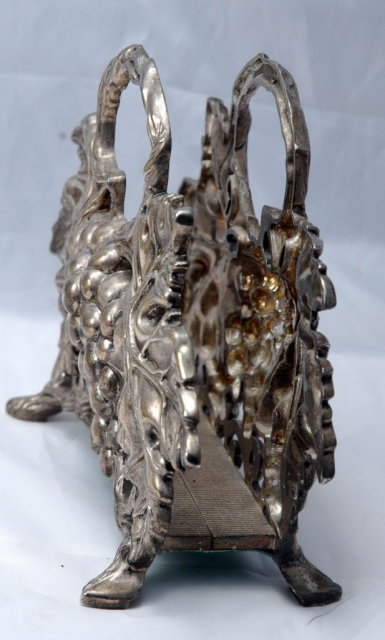 Old Godinger Silver Plated Grape Design Napkin Holder