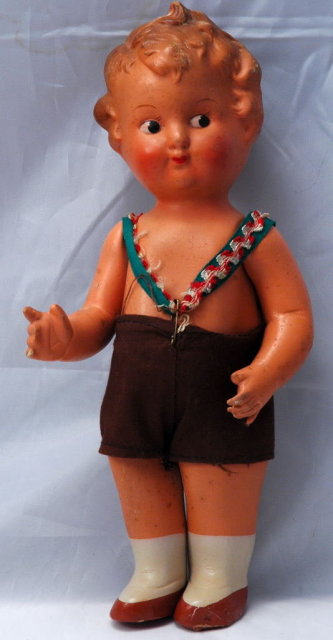 Steha German Boy Doll Antique Composition