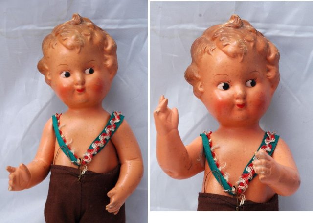 Steha German Boy Doll Antique Composition