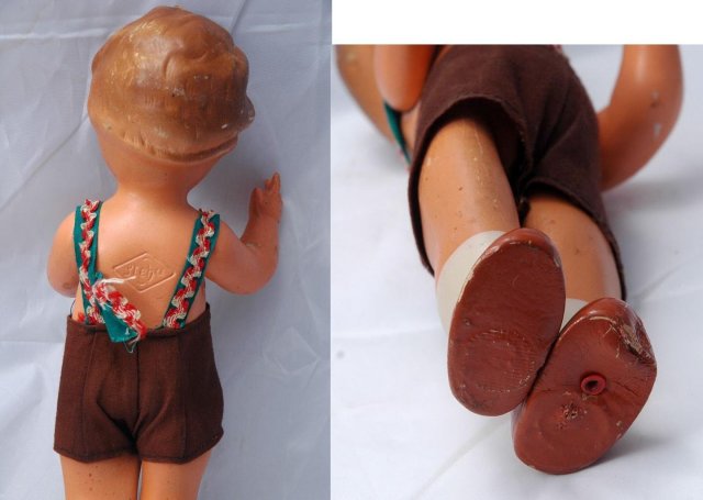 Steha German Boy Doll Antique Composition