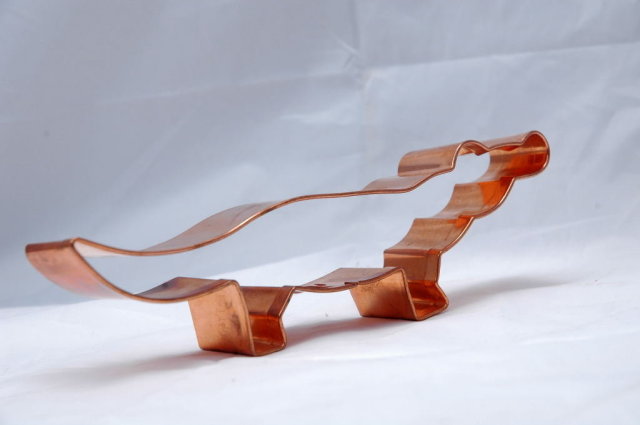 Large ALarge Allegator Copper Cookie Cutter
