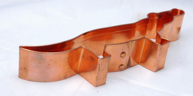 Large ALarge Allegator Copper Cookie Cutter