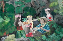 Original Hawaiian Impressionist Oil Painting , signed