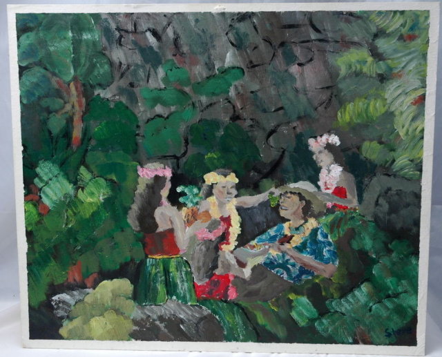 Original Hawaiian Impressionist Oil Painting , signed