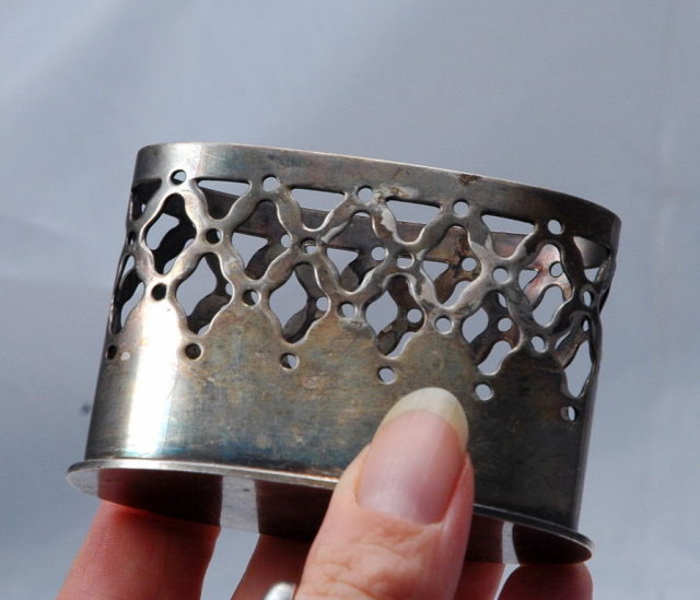 Denmark Silver Plate Holder Marked & Numbered C Jensens Sølvvarefabrik