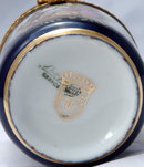 Limoges - Veritable Porcelain D'Art Cylinder Container or Trinket Box Classical Garden Design