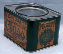 Old Cordove Cigar Tin Peacock graphic