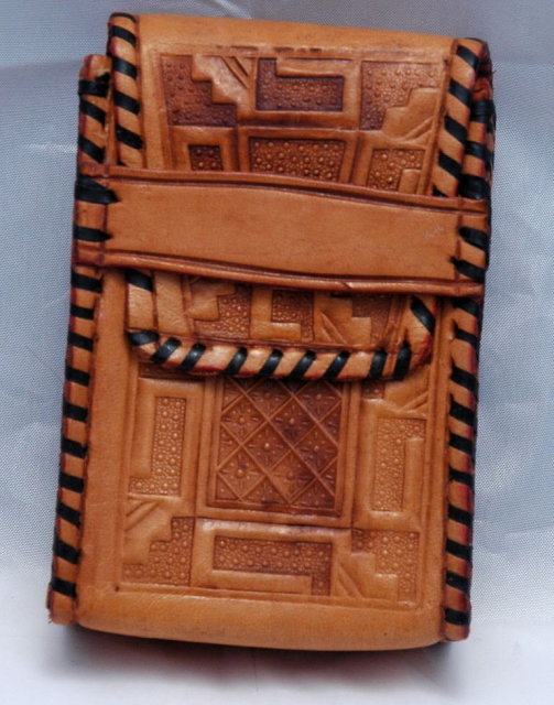 Mexican Tooled Leather Cigarette Case