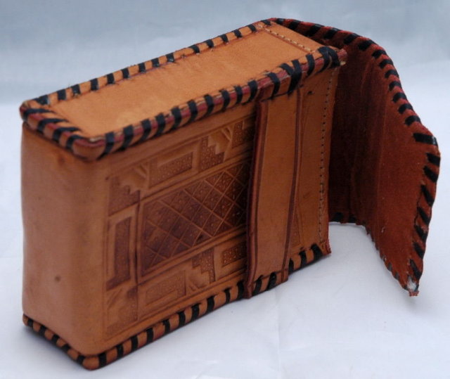 Mexican Tooled Leather Cigarette Case