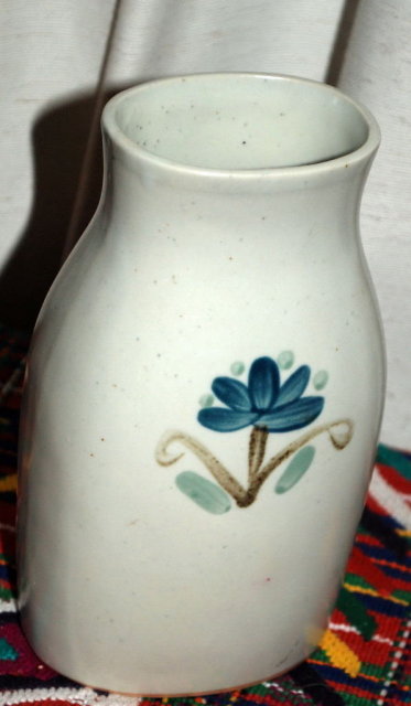 UCTCI Japan Stoneware Milk Bottle Style Vase Hand painted