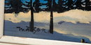 Aurora Borialis Signed Oil Painting ,