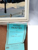 Aurora Borialis Signed Oil Painting ,