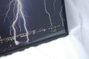 Lightning over Seattle Photograph Signed & Framed Behind Glass
