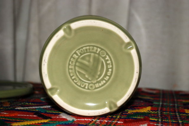 Longaberger Porcelain Pottery Crock Storage Container with Lid