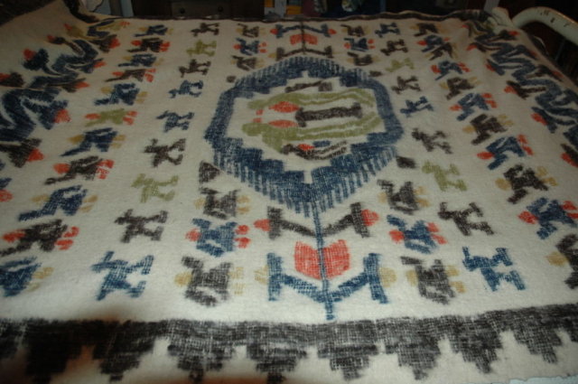 Hand Made Woven Wool Blanket Momostenango, Guatemala