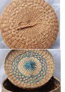 Sweet Grass Basket Great Lakes Region Native American , Large with Lid