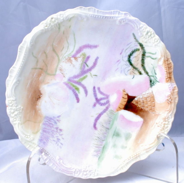Limoges France, A. Klingenberg and Dwenger Porcelian Plate Hand painted artist signed