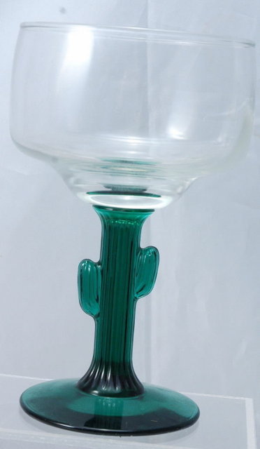 4 Cactus Margarita Glasses Stemware