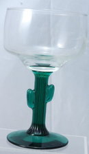 4 Cactus Margarita Glasses Stemware