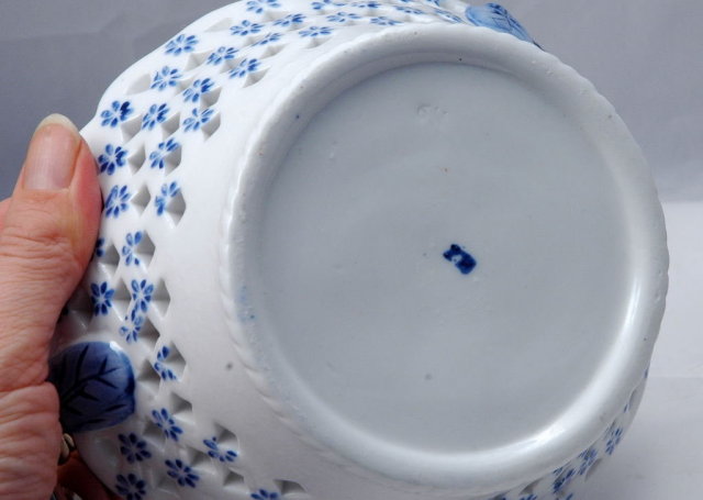 Delft Porcelain Pierced Work Bowl