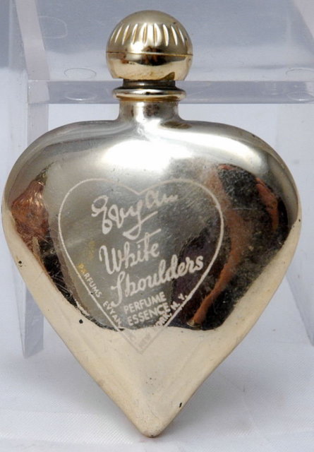 Vintage Heart Shaped 'White Shouldes', PERFUME BOTTLE