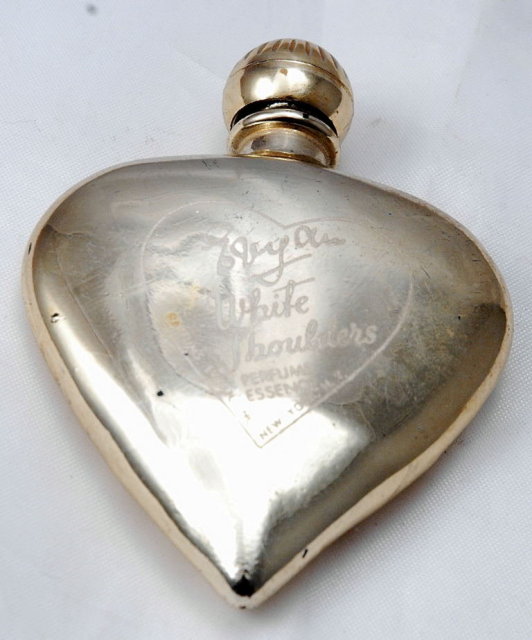Vintage Heart Shaped 'White Shouldes', PERFUME BOTTLE