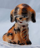 M.K. © Japan Small Ceramic Puppy Wearing a Tie