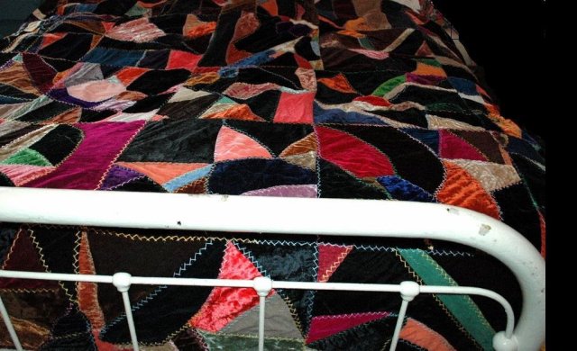 Vintage Velvet Crazy Quilt Top