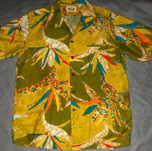 Vintage Kamehameha Hawaiian Shirt Splashy Psychelic Mod Rayon Print size large
