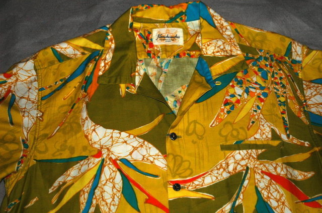 Vintage Kamehameha Hawaiian Shirt Splashy Psychedelic Mod Rayon Print size large
