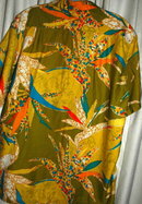 Vintage Kamehameha Hawaiian Shirt Splashy Psychelic Mod Rayon Print size large